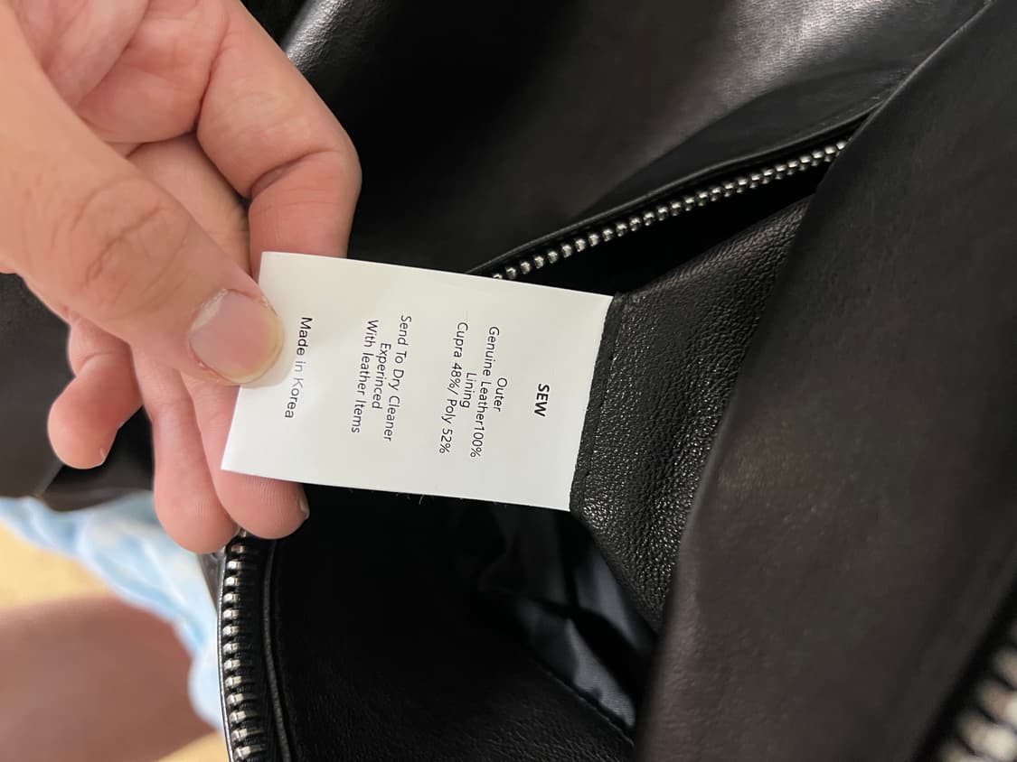 택포49) SEW 스테디에브리웨어 레더블루종 자켓 1사이즈 상품이미지4