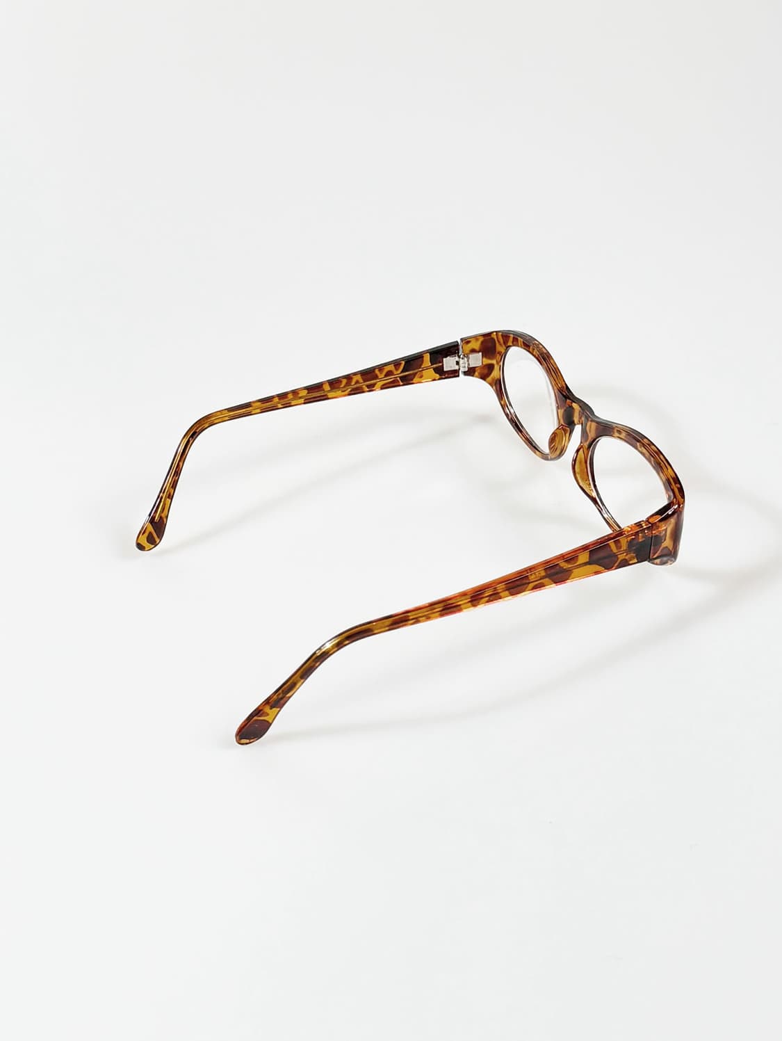 90s JOANNA 레오파드 뿔테 오벌 프레임 빈티지 안경 상품이미지4