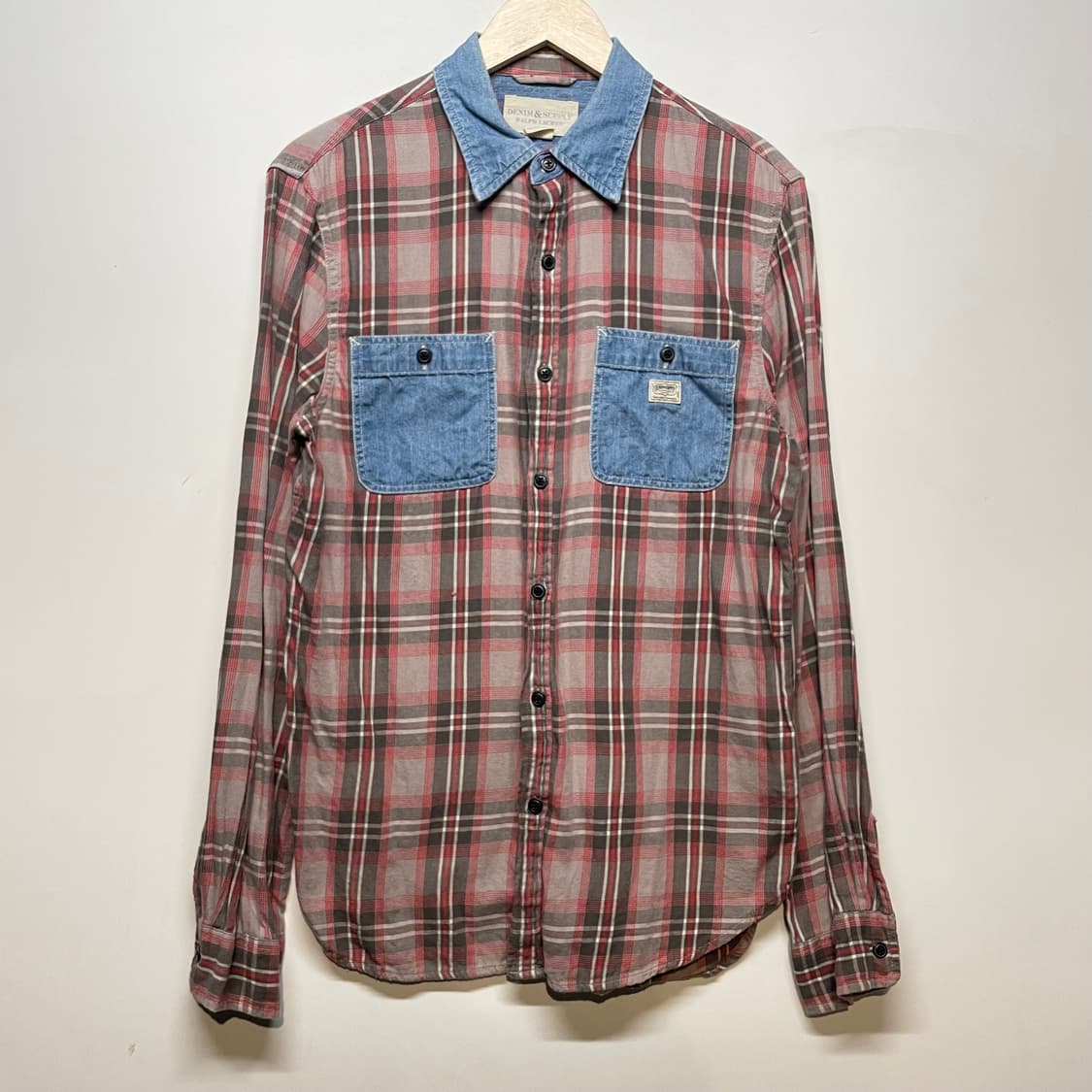 데님앤서플라이 데님 포인트 체크 셔츠 상품이미지1