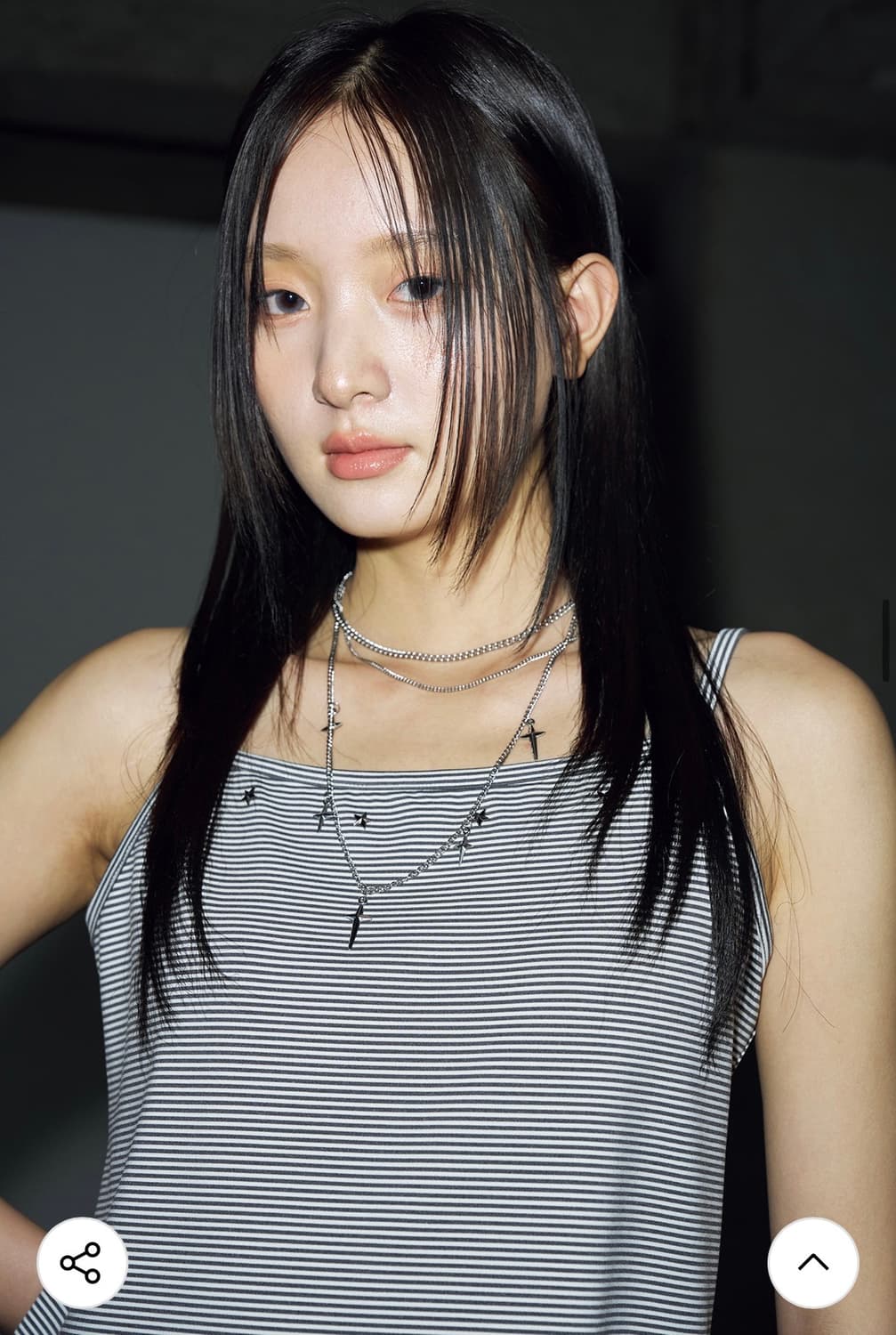 헬레네파리스 쓰리 체인 미니 크로스 네크리스 목걸이 상품이미지4