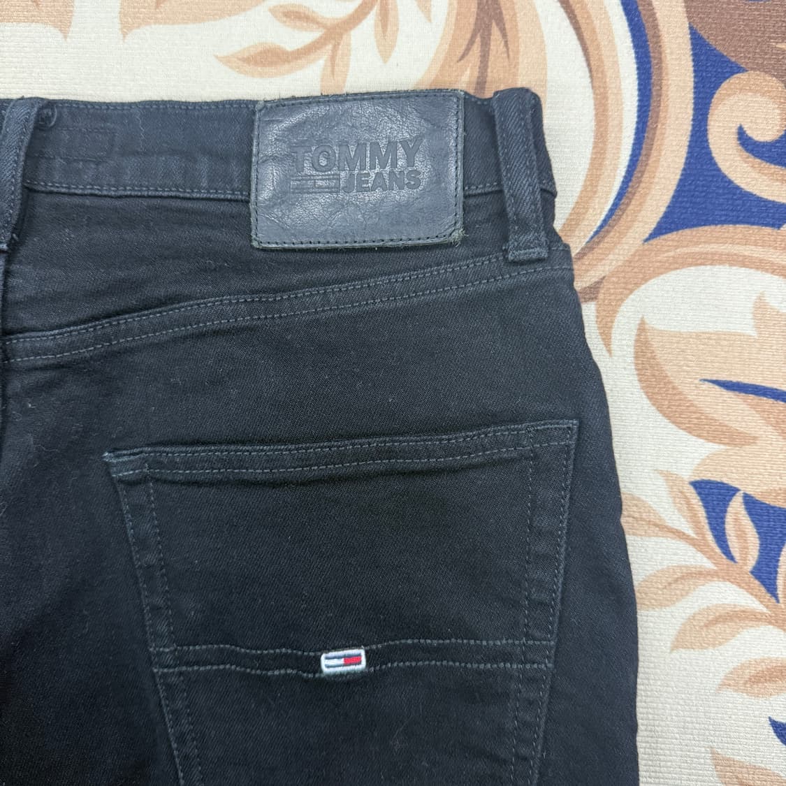(30)타미힐피거 타미진스 블랙 데님팬츠(크롭 릴렉스드핏) 상품이미지2
