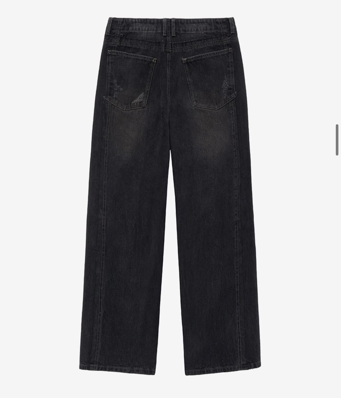 인사일런스 커티드 패널 데님 팬츠 WASHED BLACK M사이즈 상품이미지2