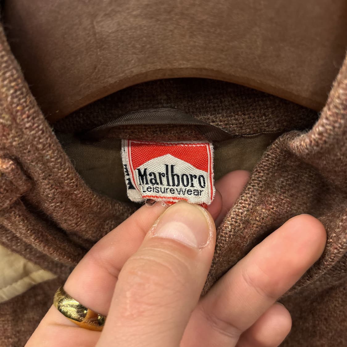 80s 말보로 레저웨어 발렌티노 생산 보카시 울 니트 블루종 N1144 상품이미지9