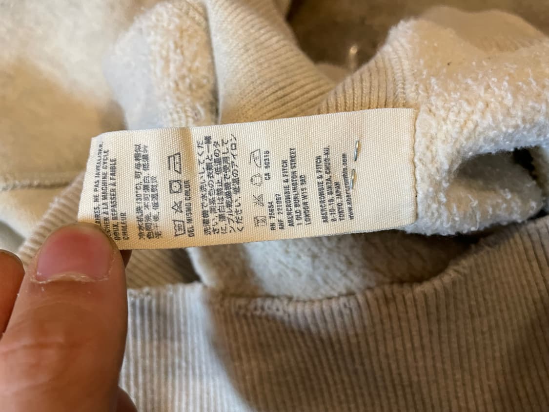 아베크롬비 & 피치 빈티지 후드티 맬란지 상품이미지6