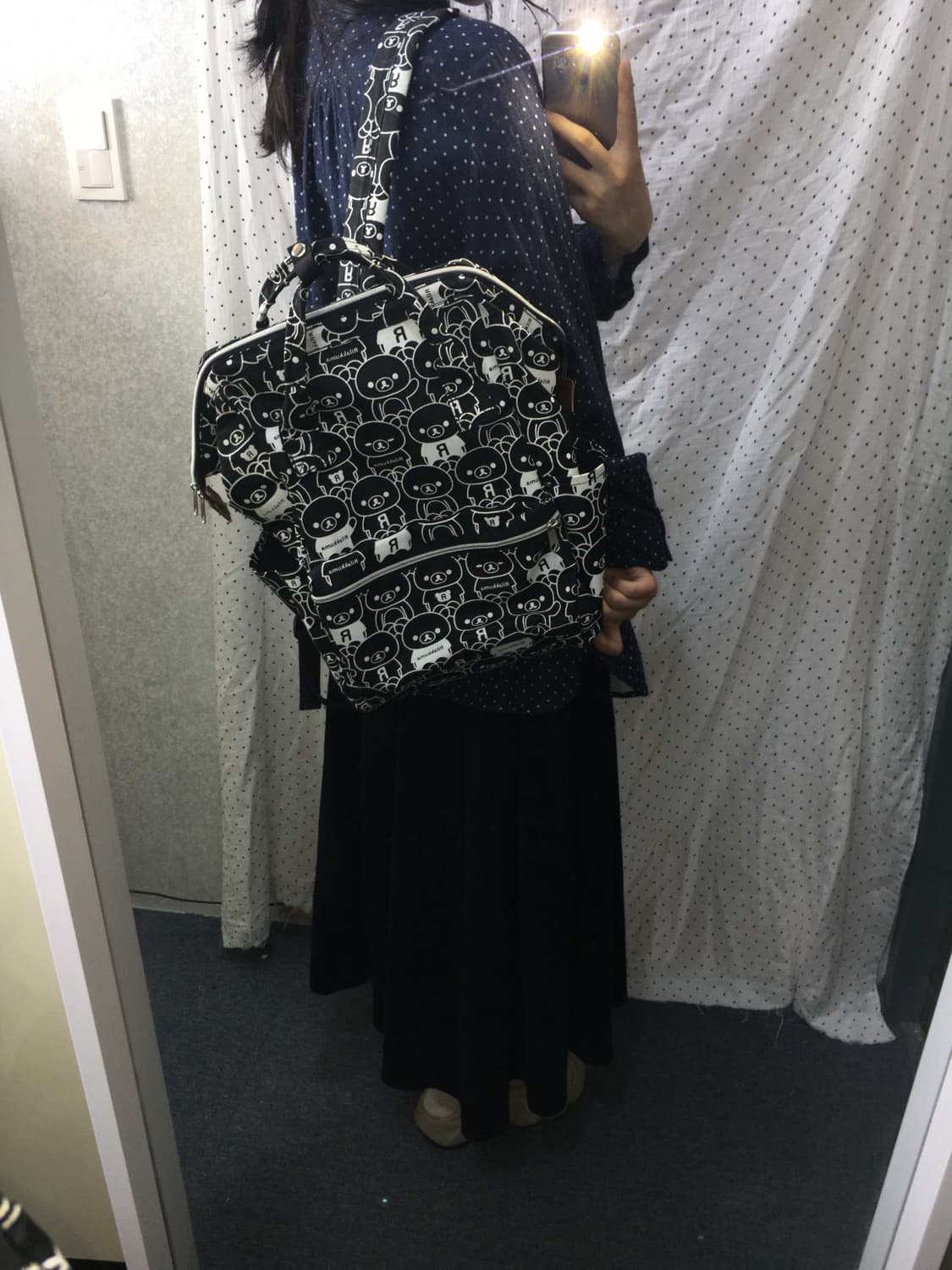 리락쿠마 블랙 백팩 상품이미지9