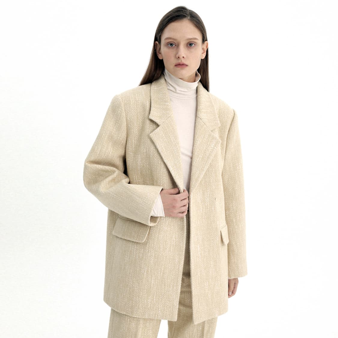 유아이제이아이(UIJI) 울 블렌드 슈트자켓 프리사이즈 상품이미지3