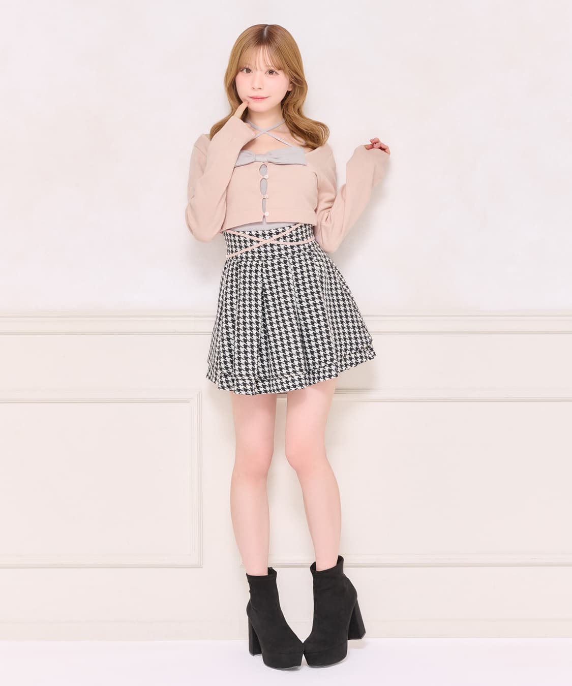 스나계 apres jour 하이웨스트 모직 스커트 스카판 에블린 스나이델 상품이미지3