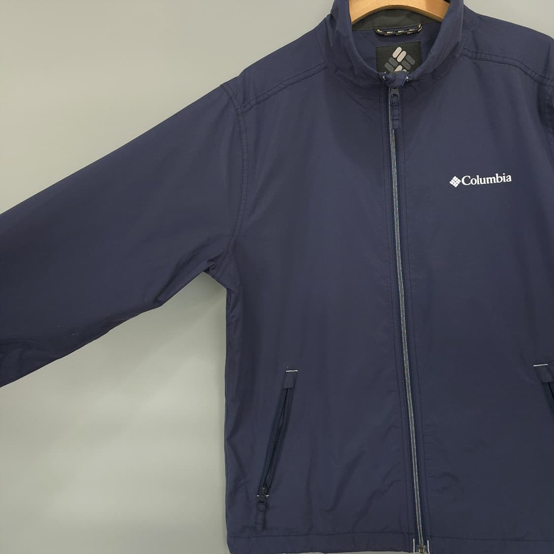컬럼비아 Columbia 로고 자수 바람막이 자켓 네이비 M 상품이미지3