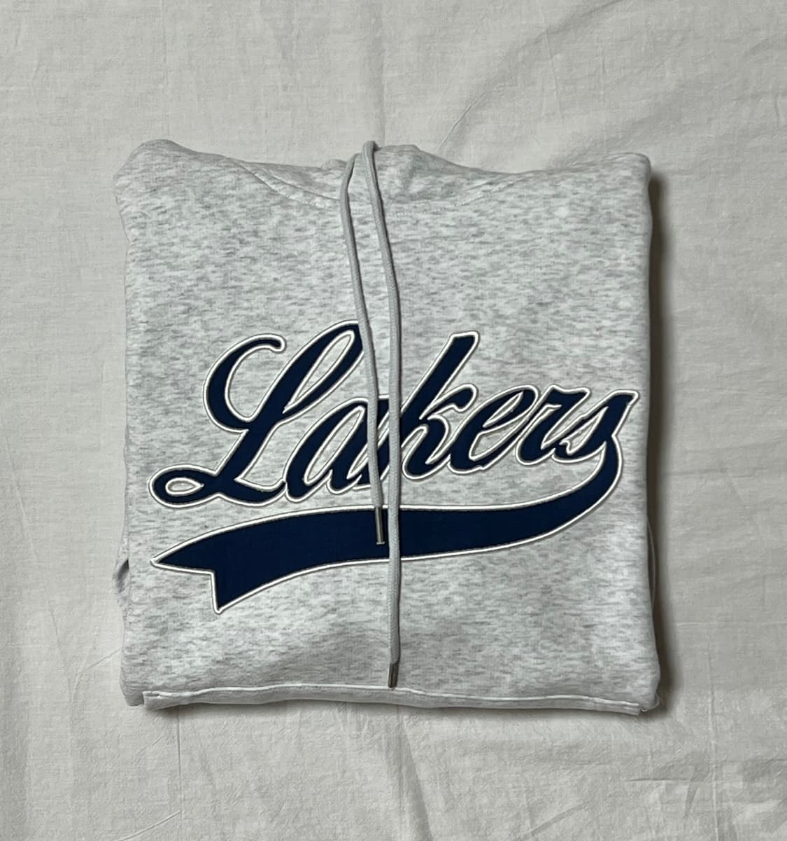 [새상품] M) NBA 엔비에이 레터링 빅 로고 후드 티셔츠 아이스그레이 상품이미지5