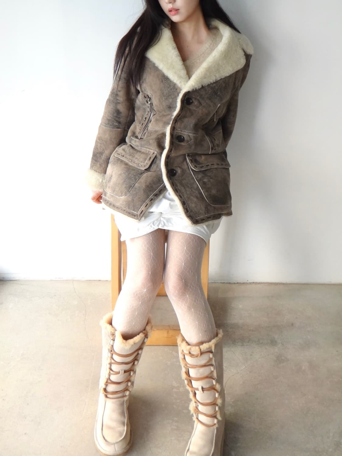 Indian stitch muston / beige 상품이미지6