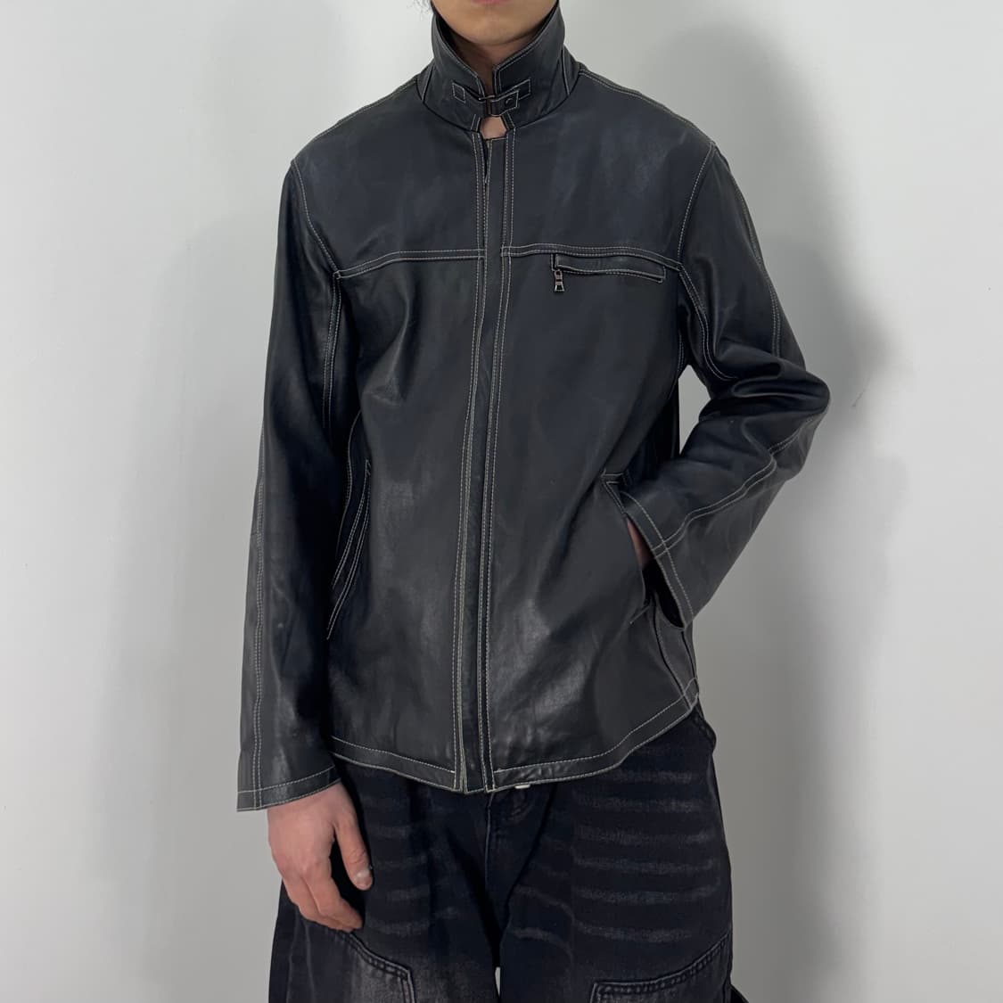 Vtg Sheep Skin Leather Jacket 상품이미지3