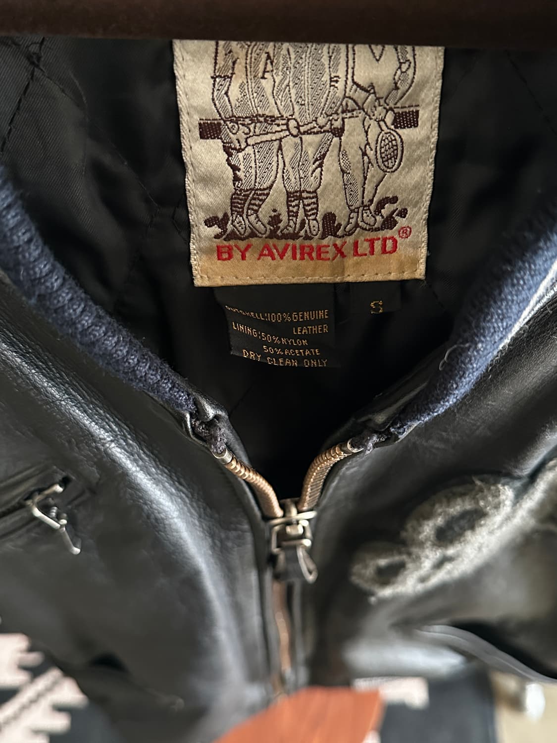 Avirex 90s 아비렉스 트랙필드 레더 바시티 상품이미지5