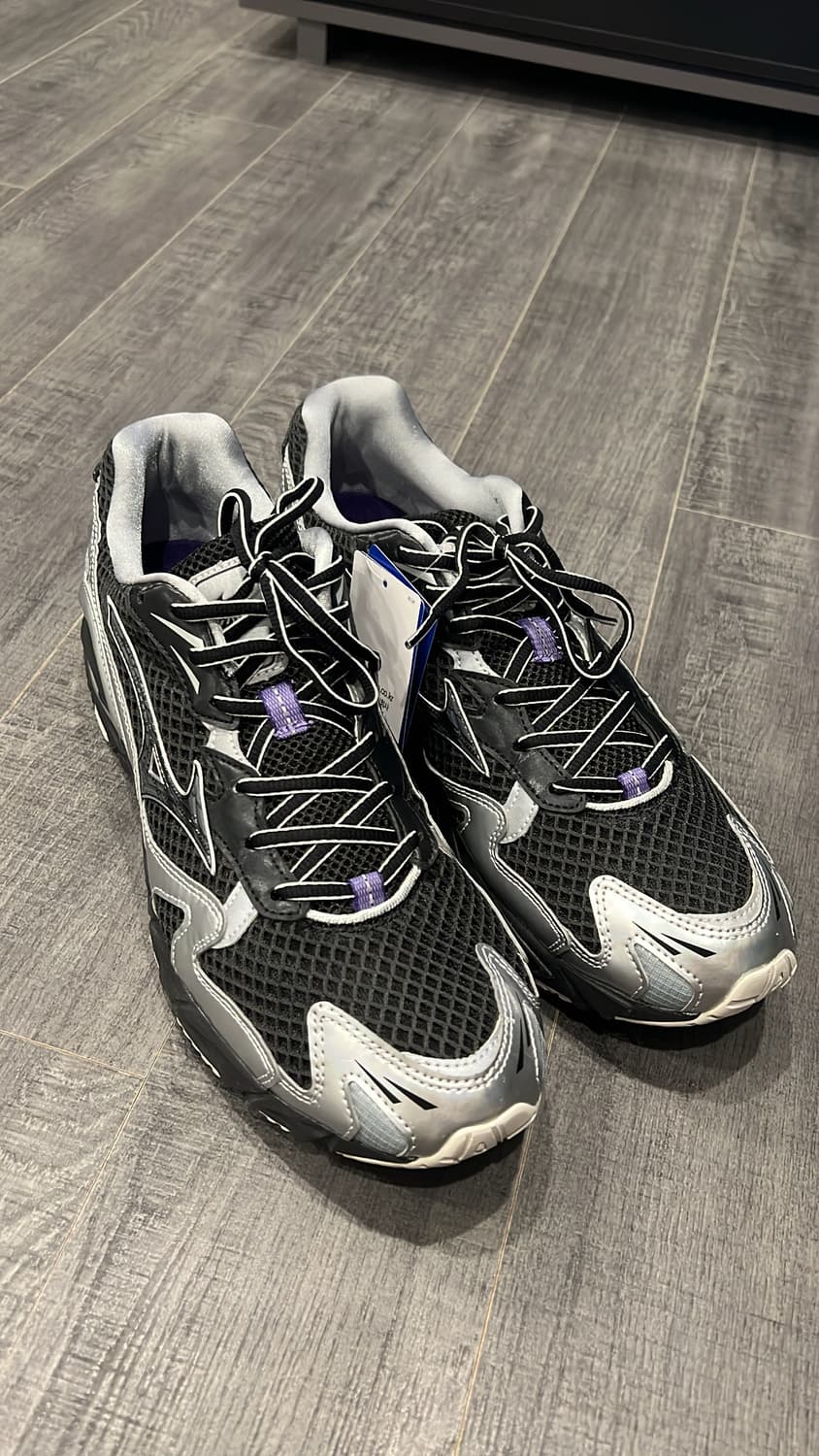 미즈노 웨이브 라이더 10 블랙 샌드 퍼플 상품이미지2