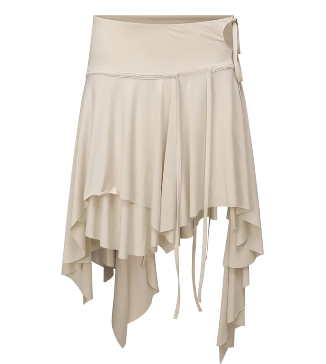 나체 플로우 레이어드 스커트 더스티 옐로우 상품이미지2