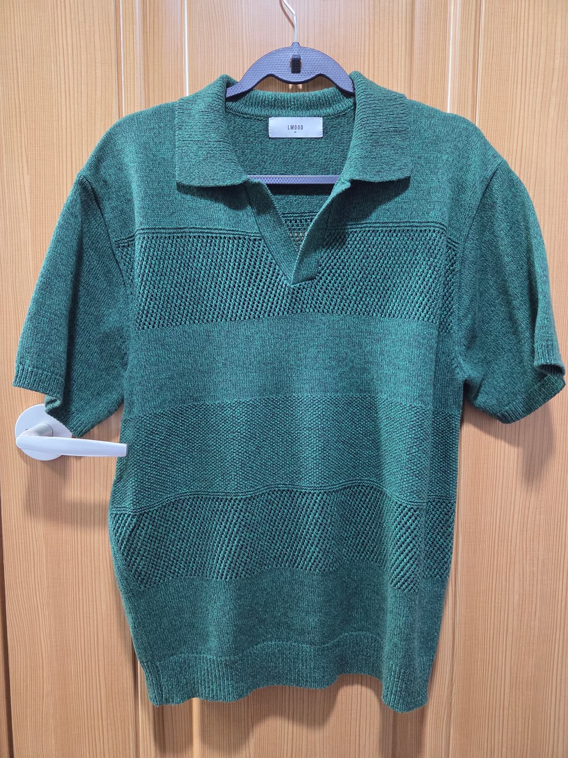 앨무드 하프 니트 셔츠 그린 상품이미지4
