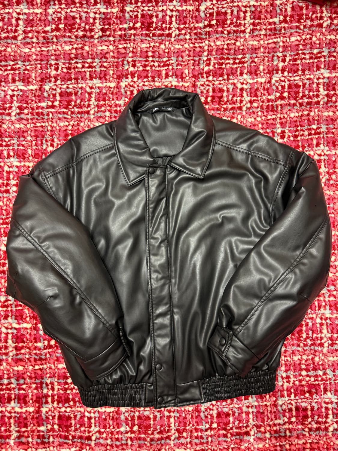 [L] 자라 발렌시아가 택시 블루종st 패디드 레더 자켓 상품이미지1