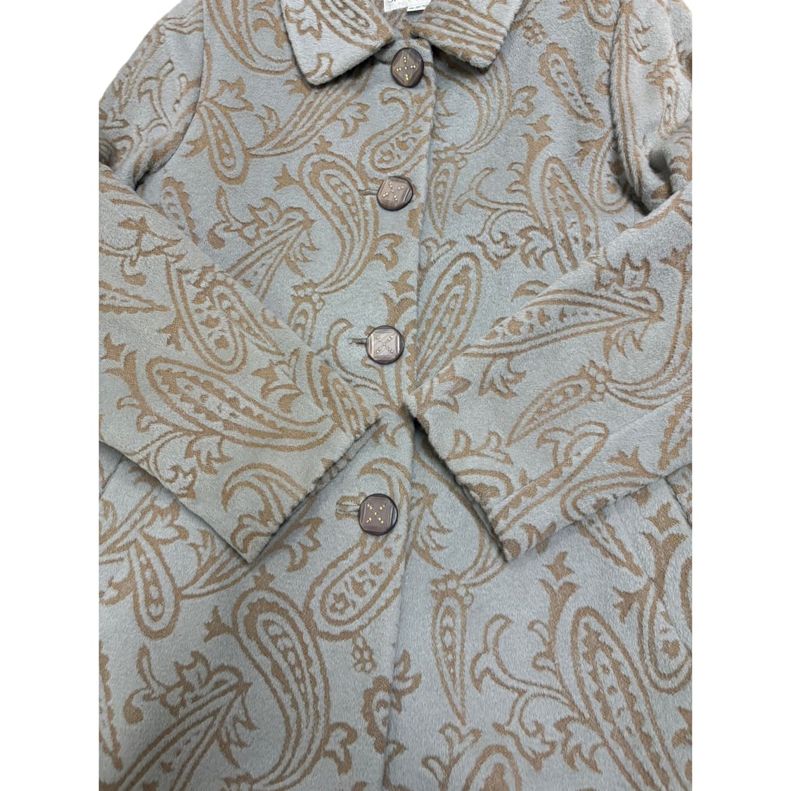 빈티지 스카이그레이 페이즐리 패턴 코트 상품이미지3