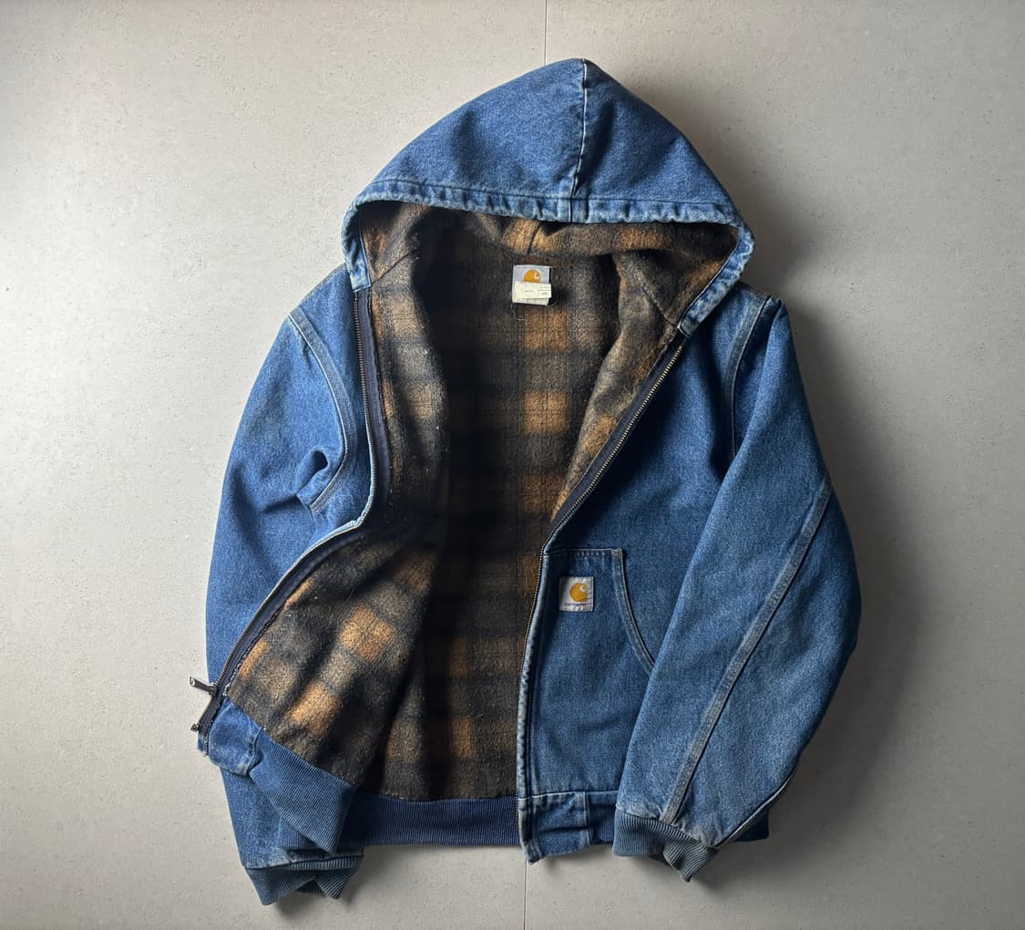 칼하트 체크 청 후드 자켓 상품이미지5