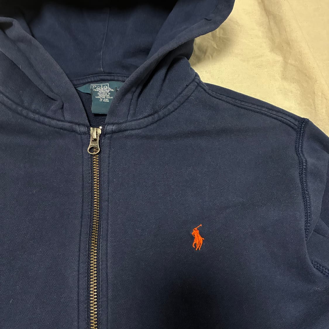 폴로 네이비 후드 집업 L 상품이미지3