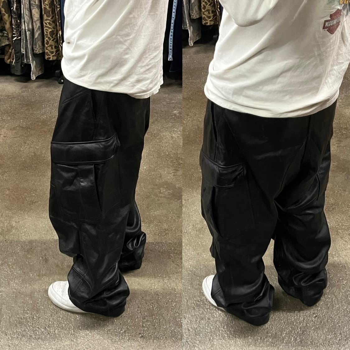 빈티지 루즈핏 소가죽 카고 팬츠 (33) 상품이미지9