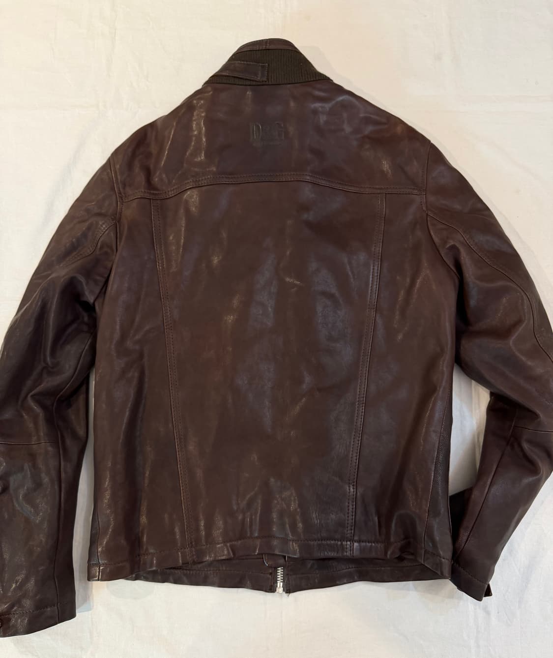 00s 돌체앤가바나 아카이브 램스킨 가죽자켓 브라운 상품이미지5