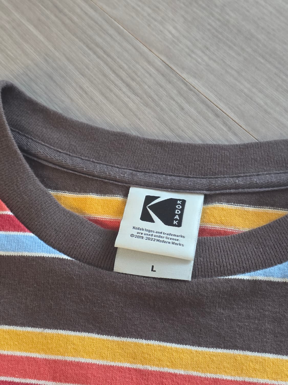 코닥어패럴 레인보우 스트라이프 롱슬리브 상품이미지4