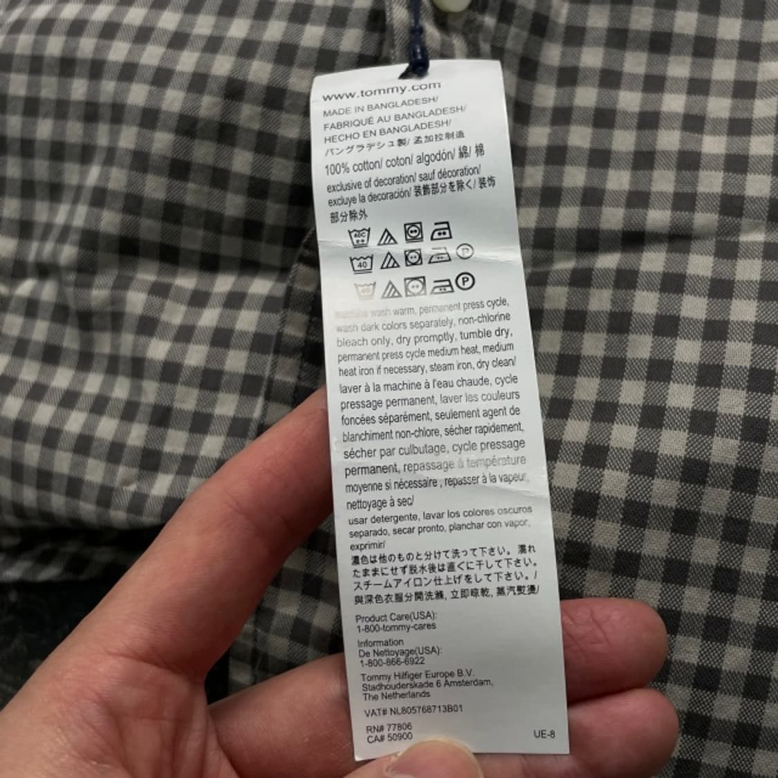 105 타미힐피거 체크셔츠 새상품 상품이미지5