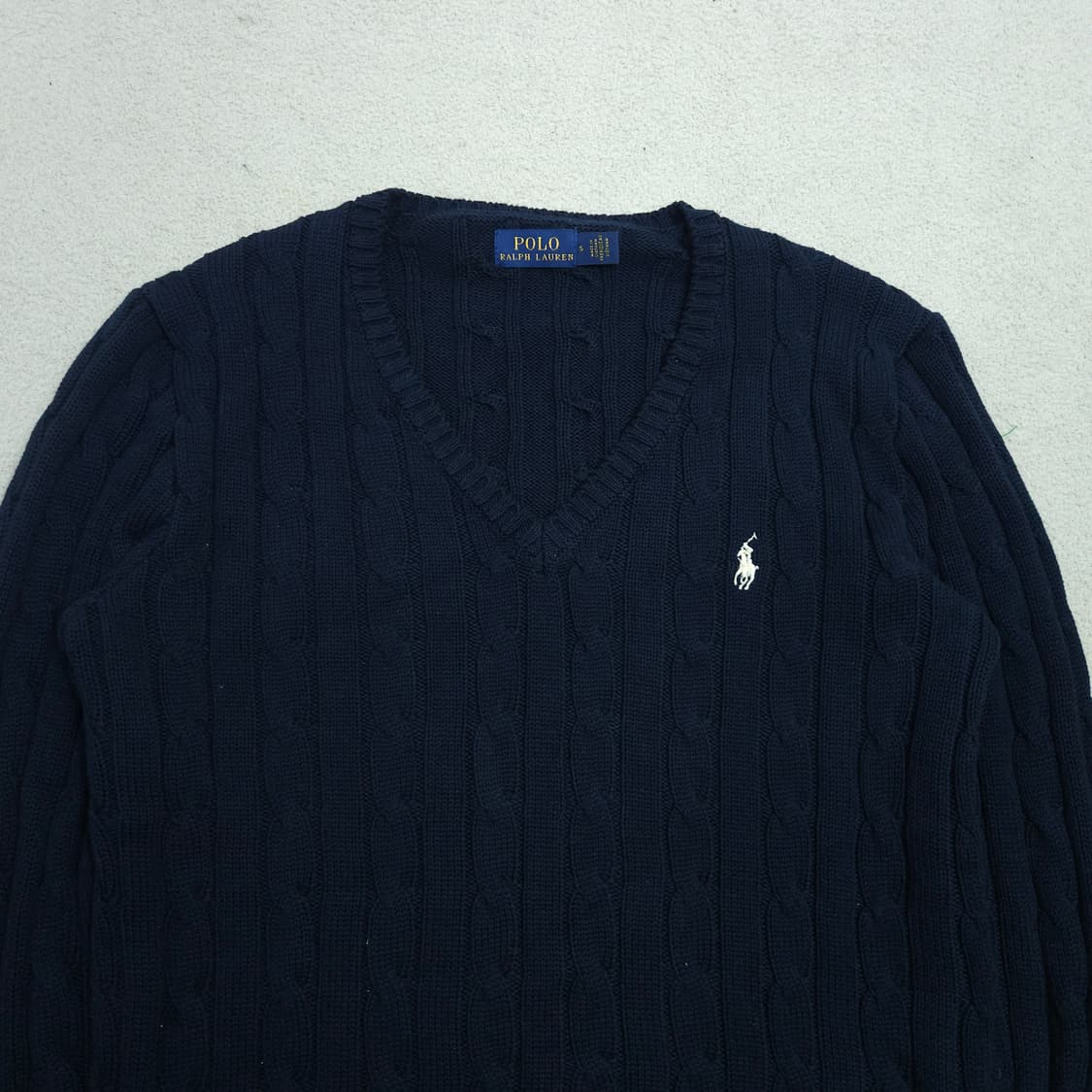 폴로 랄프 로렌 신형 여성 케이블 니트 S 네이비 상품이미지3