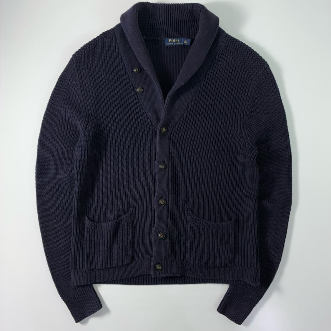 Polo  폴로 랄프로렌 코튼 네이비 숄카라 니트 가디건   상품이미지1