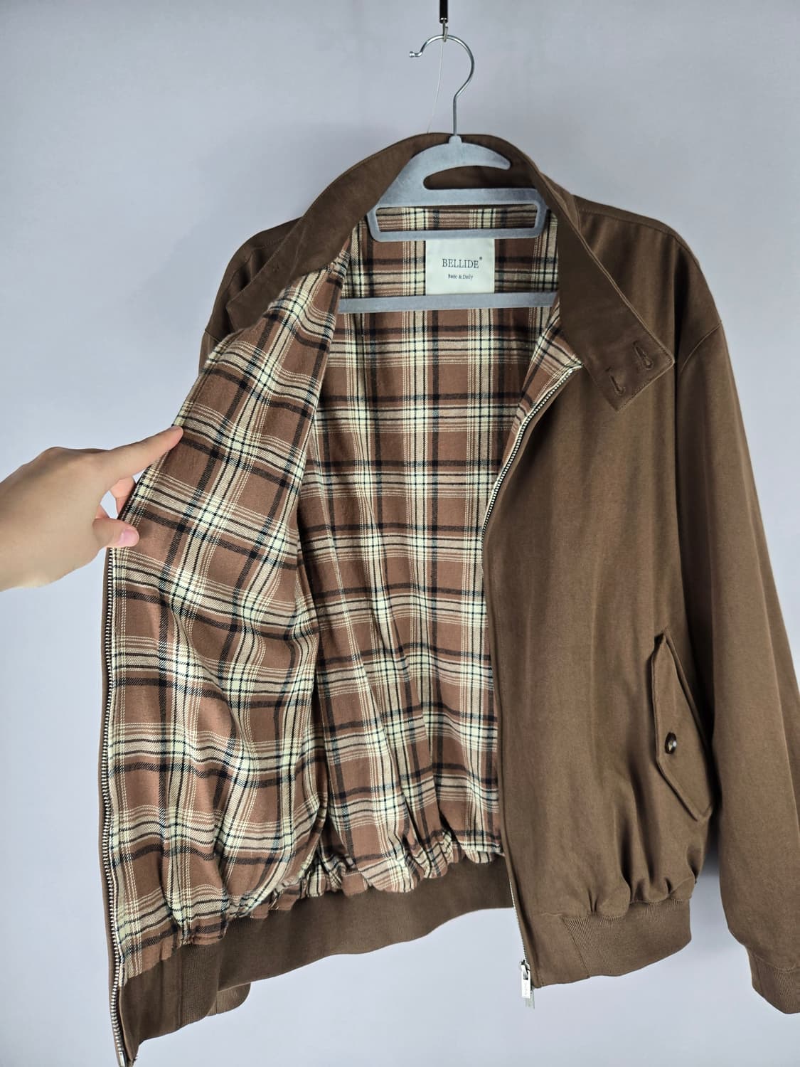 [무료배송]벨리드 F 여성 해링턴 자켓 블루종 브라운 갈색 베이델리 상품이미지8