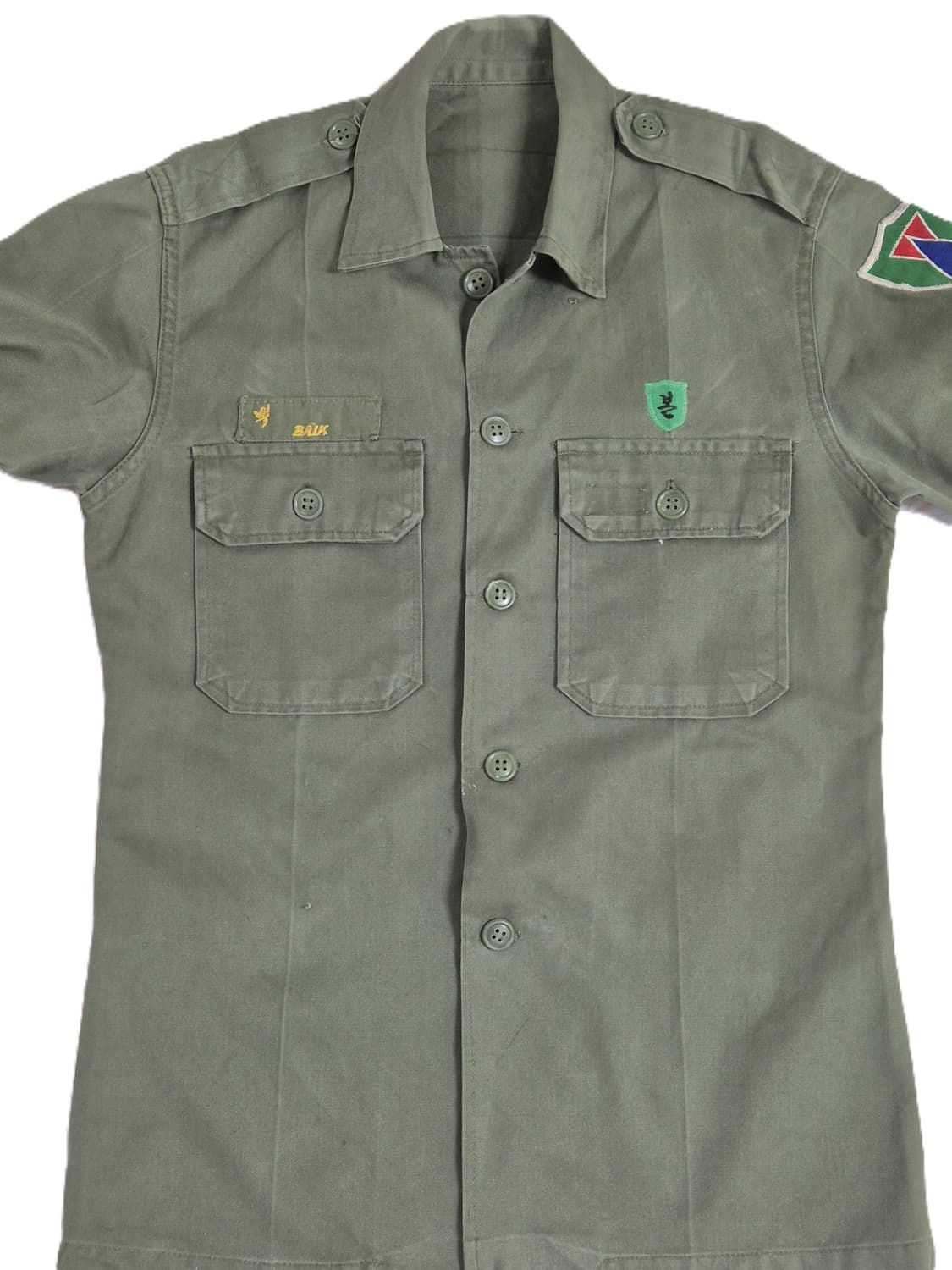 육군 구형 73사단 민무늬 전투복 상의 자켓 (S) 상품이미지7