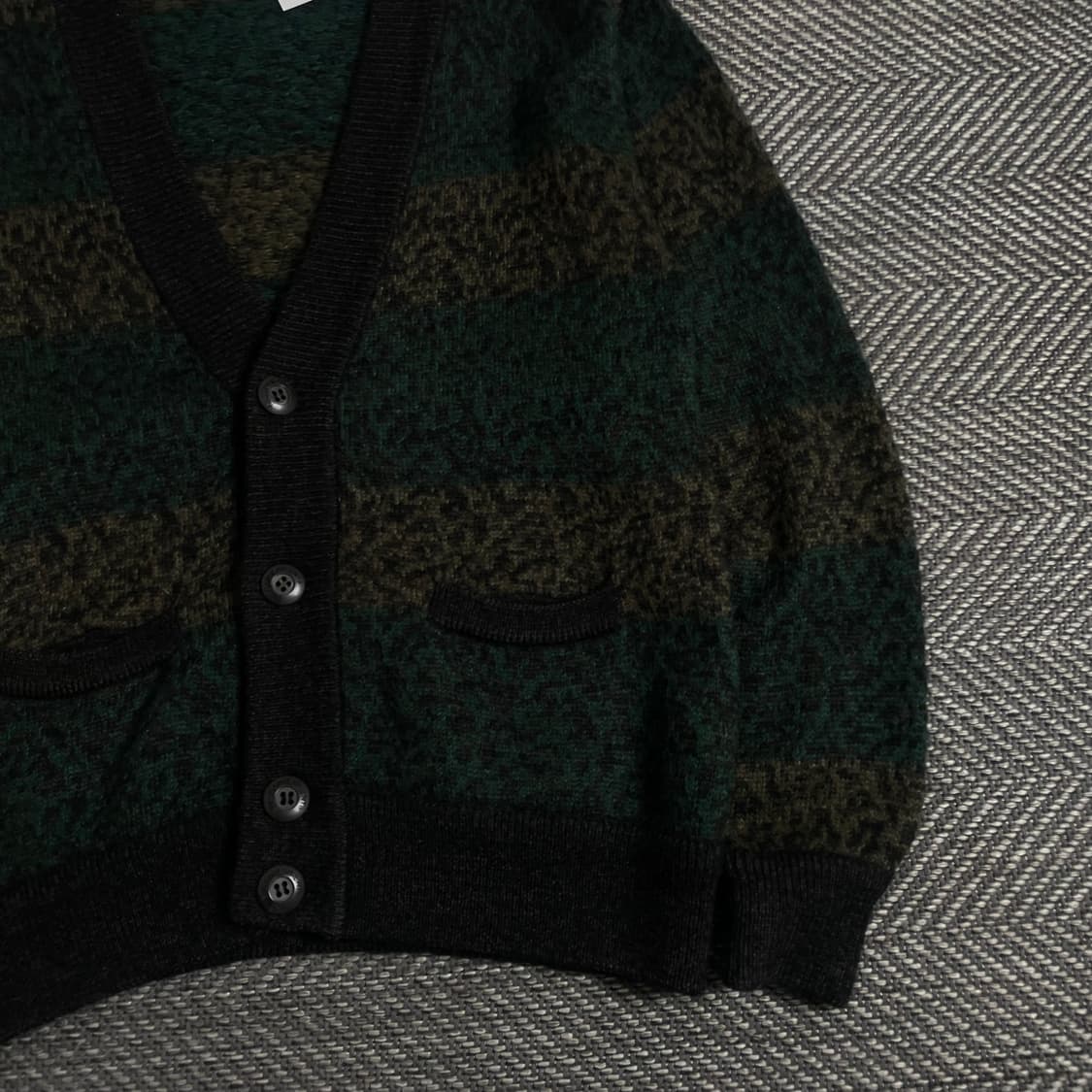90s 입생로랑 아카이브 울 패턴 가디건o 3598 상품이미지2