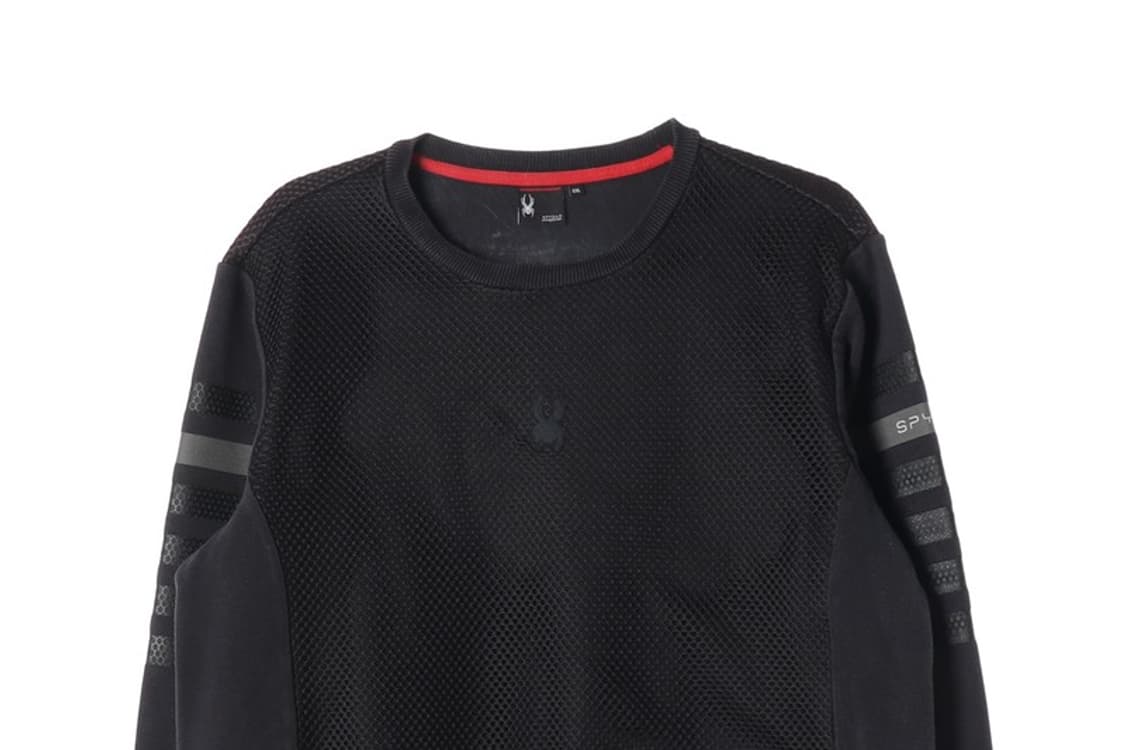 스파이더 테크니컬 메쉬 믹스 맨투맨 블랙 XXL 상품이미지3