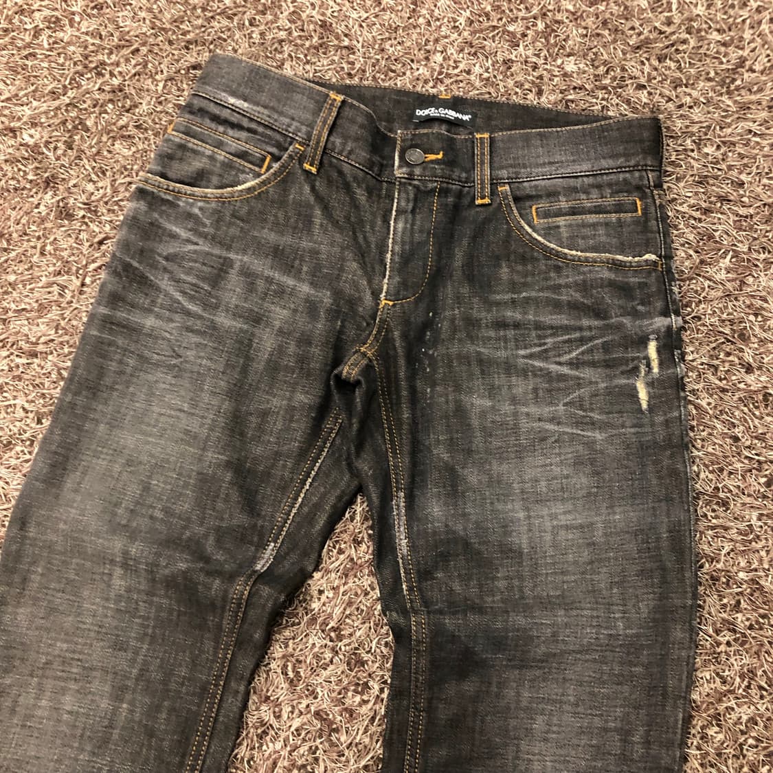 돌체앤가바나 아카이브 14 블랙 워싱 디스 데님 팬츠 상품이미지2