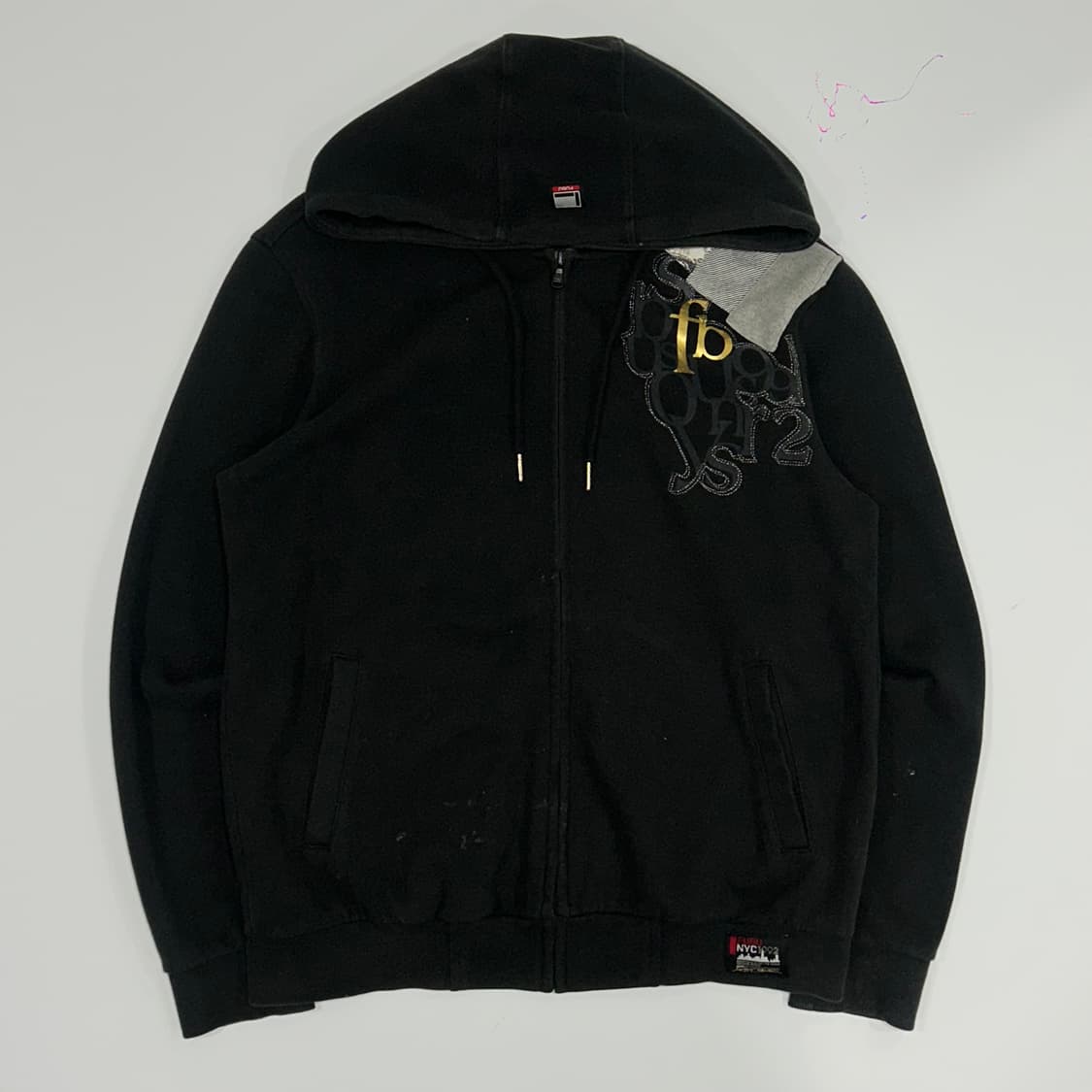 Fubu the collection 숄더 포인트 블랙 후드집업 상품이미지3