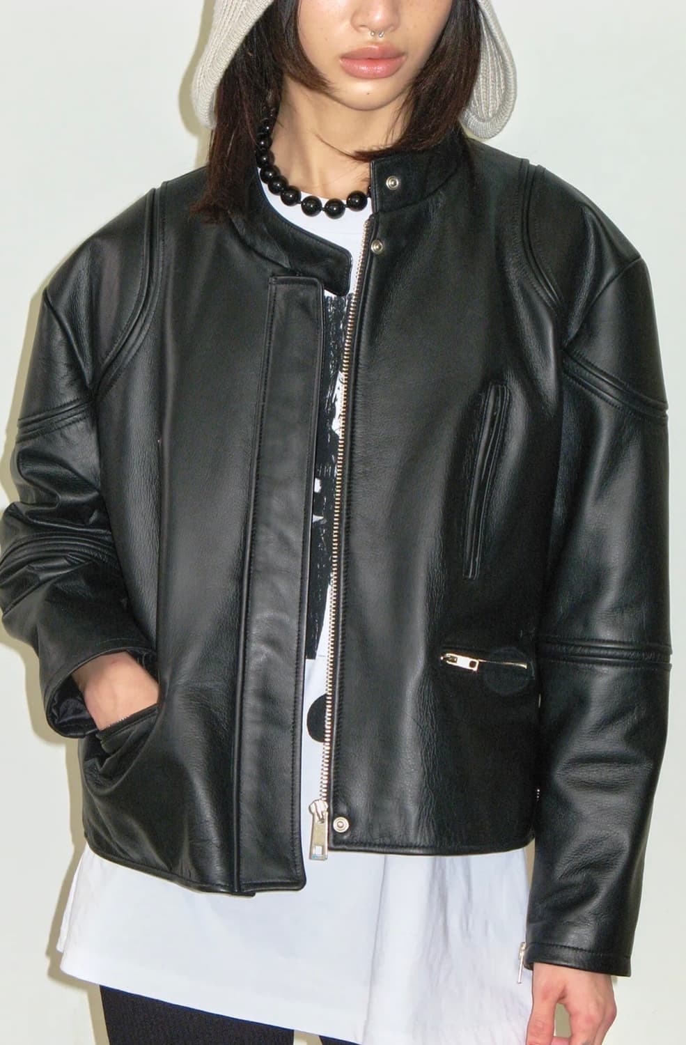 다이닛 레더 자켓 상품이미지4