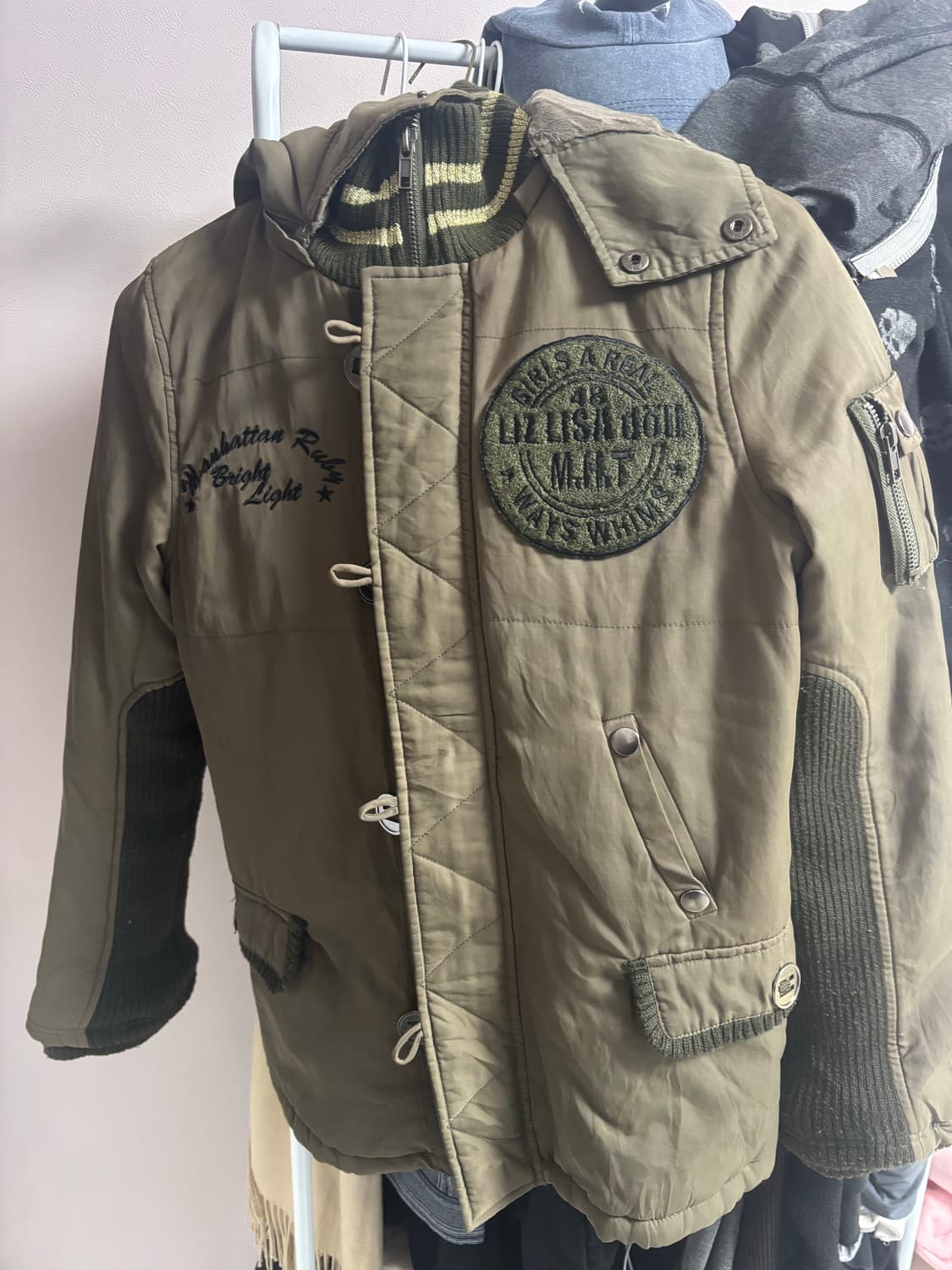 리즈리사 퍼 니트 패딩 갸루 y2k 상품이미지2