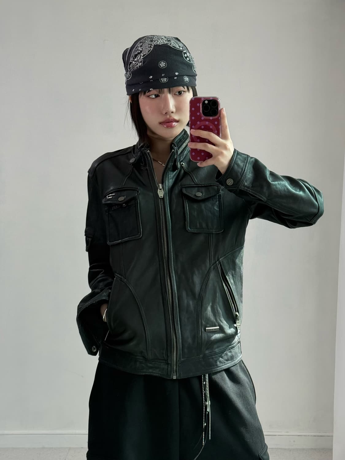 디젤 쉽스킨 레더자켓 상품이미지4