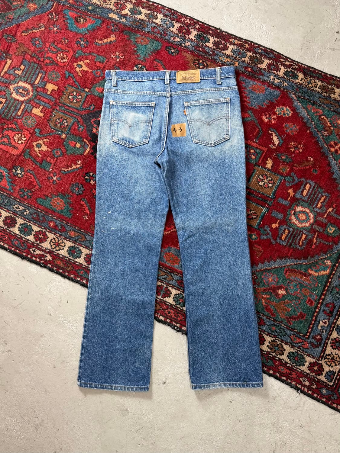 90's USA Made 리바이스 517 오렌지탭 리바이스 중청 부츠컷 상품이미지4