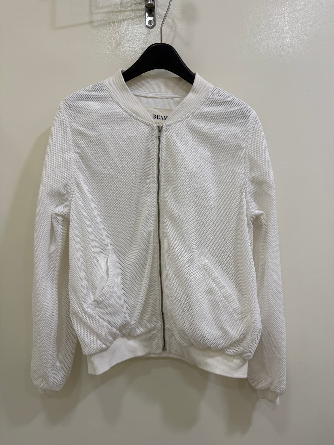레이빔즈 화이트 메쉬 봄버 자켓(정품) 상품이미지1