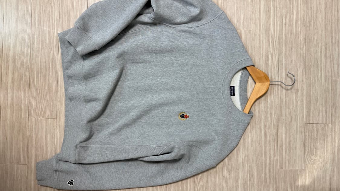 23fw 헤리티지플로스 리버스 스웻 그레이 s사이즈 상품이미지1