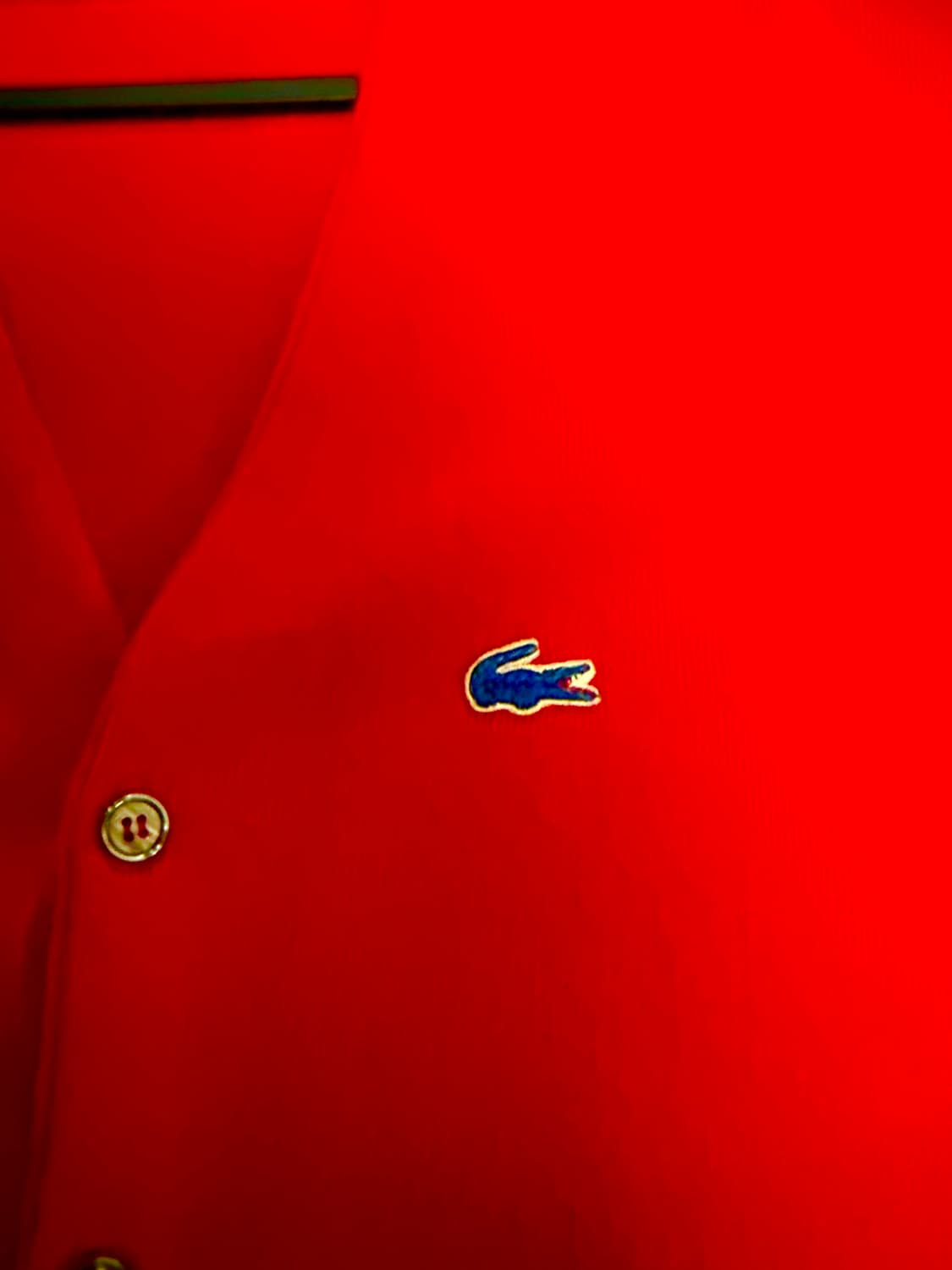 라코스테 가디건 레드 L사이즈 상품이미지3