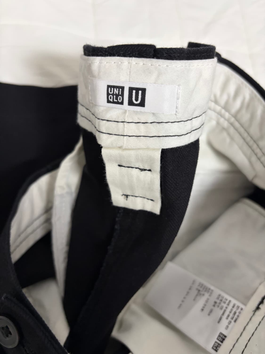 [105] 유니클로 U 와이드핏 치노팬츠 블랙 상품이미지5
