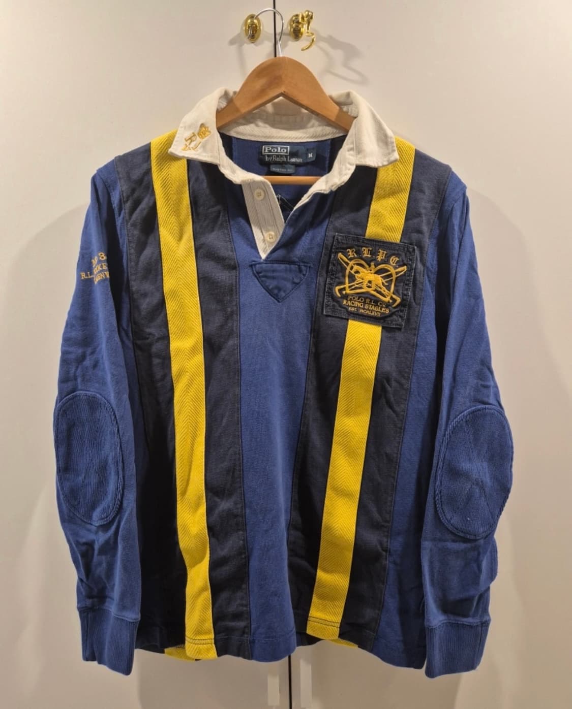 빈티지)폴로 빅포니 럭비 카라 긴팔티 m 상품이미지1