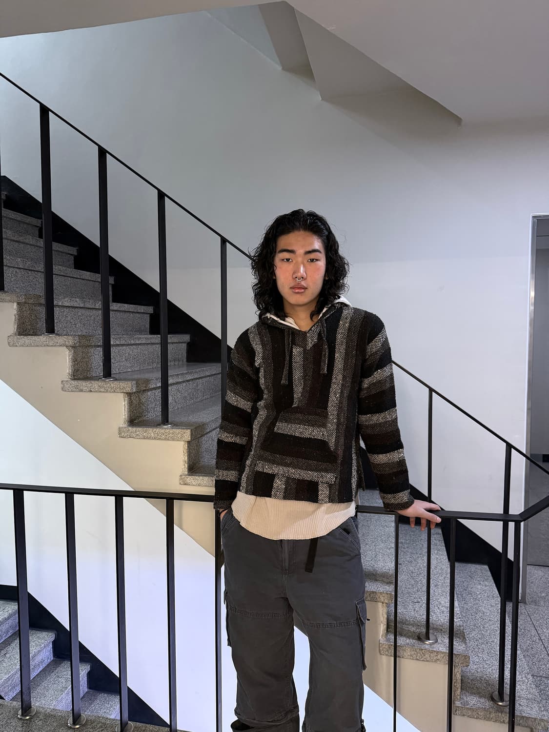 mexican baja knitted hoodie 상품이미지1