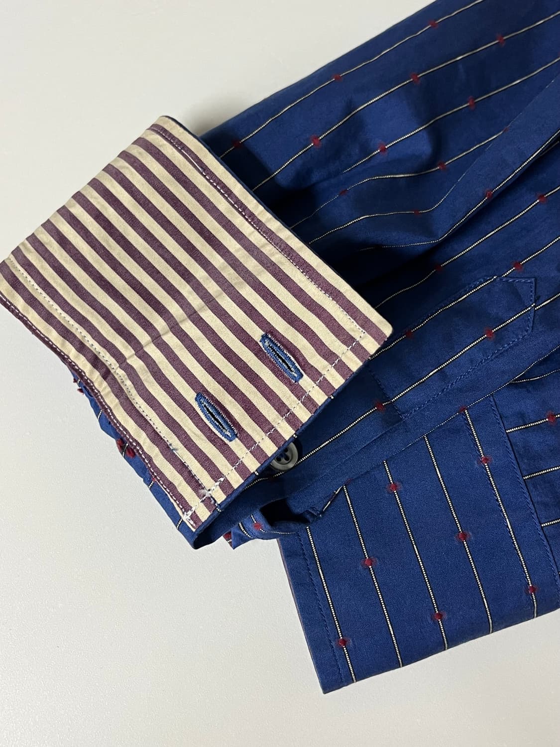 S) 폴스미스 스트라이프 셔츠 블루 상품이미지6