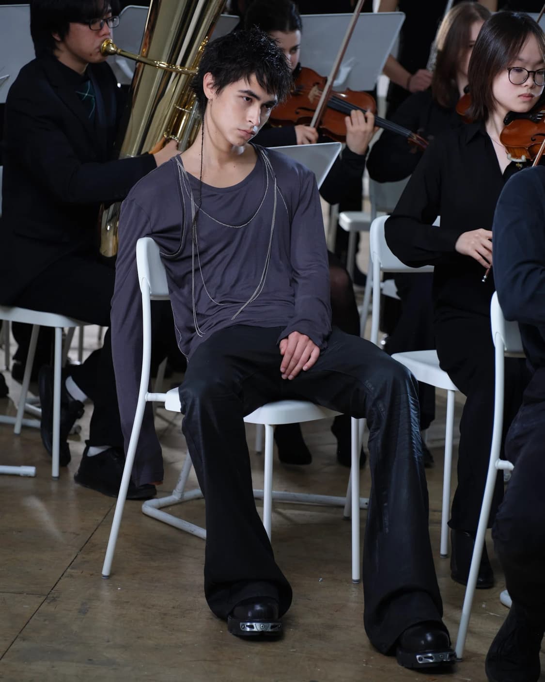 제이디드 런던 더블 레이어드 체인 롱슬리브  상품이미지3