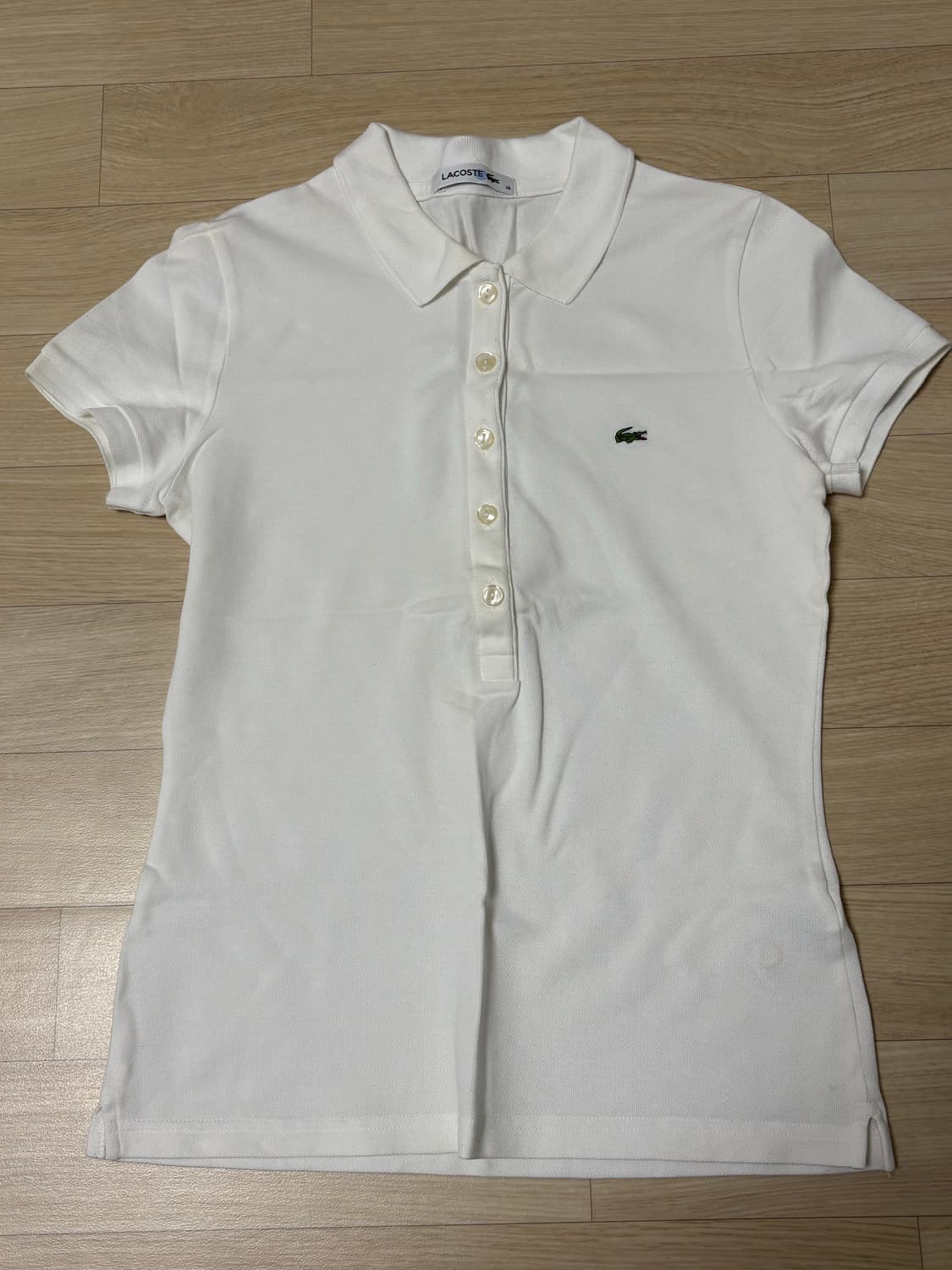 라코스테 폴로 반팔티 반팔 셔츠 화이트 상품이미지2