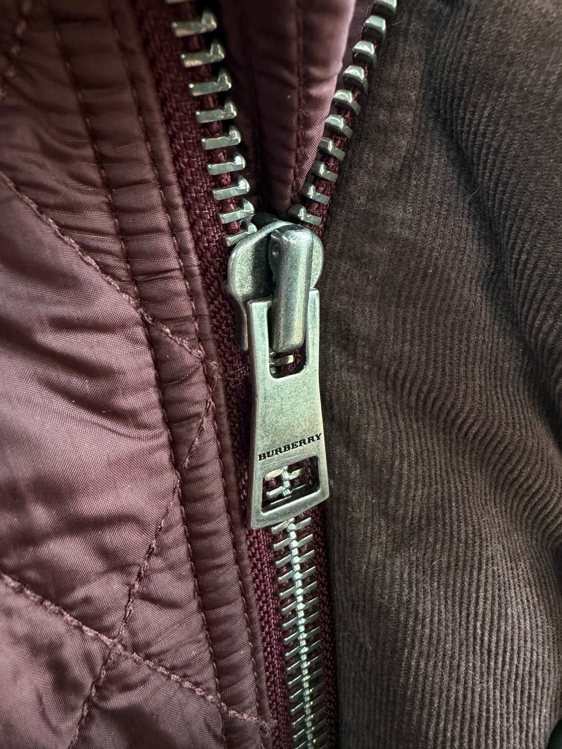 L/ 버버리 엘보 레더패치 퀄팅 패딩자켓 상품이미지5