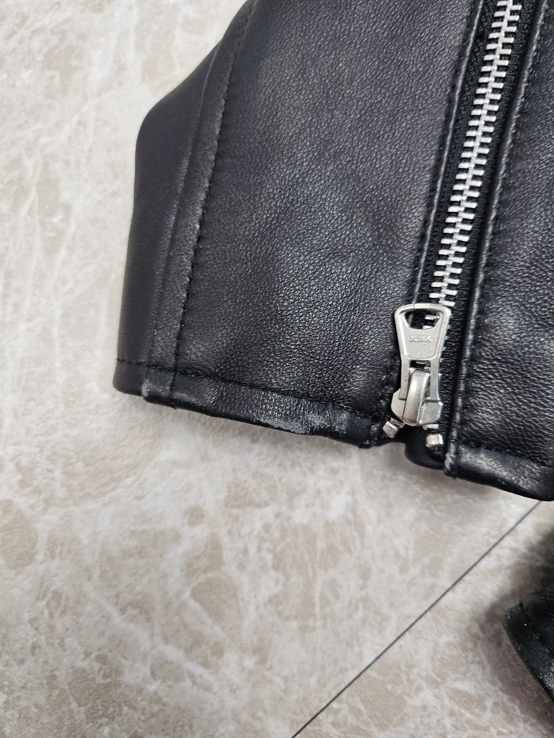 SSRL 블랙 양가죽 라이더 자켓 L 상품이미지6